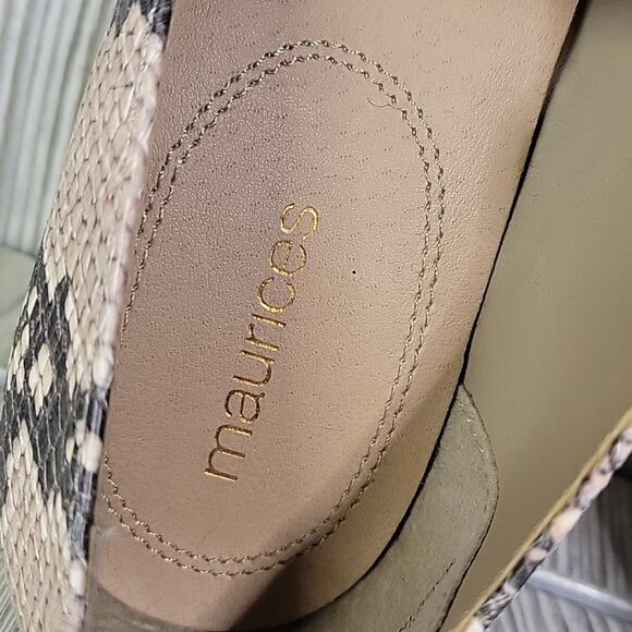 Maurices Amanda Snakeprint Slip On Ankle Boots Womens Size 8 - Picture 7 of 13